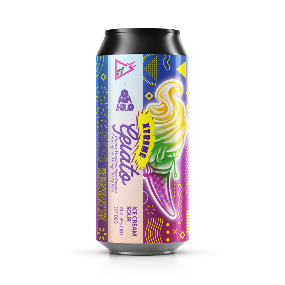 Gelato XTREME: Bianca Marshmallow Banana Passionfruit Mango Sticky Rice (collab Omnipollo) 500ml