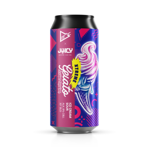 Gelato XTREME: Raspberry Strawberry Bilberry & Maple Syrup (collab Juicy) 500ml