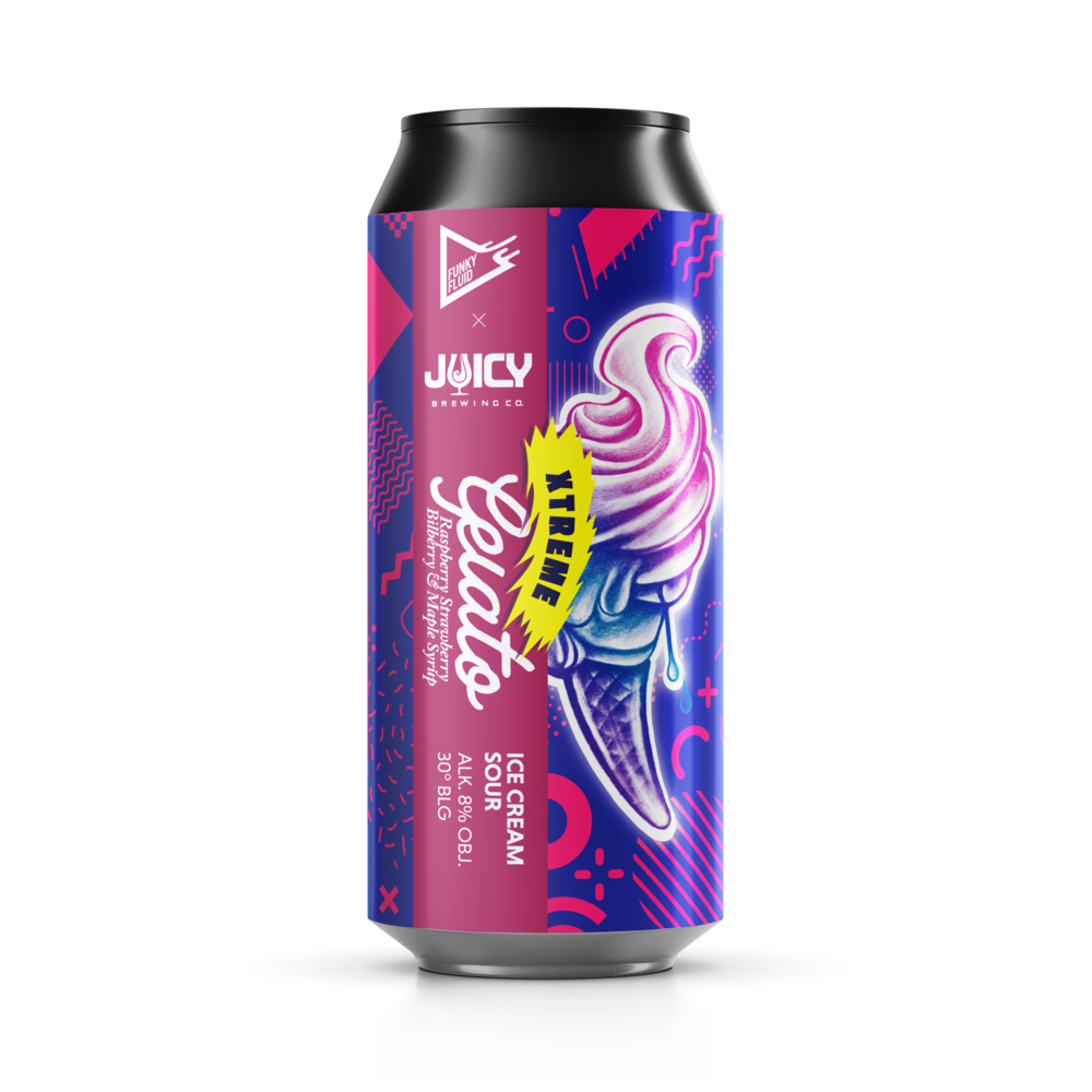 Gelato XTREME: Raspberry Strawberry Bilberry & Maple Syrup (collab Juicy) 500ml