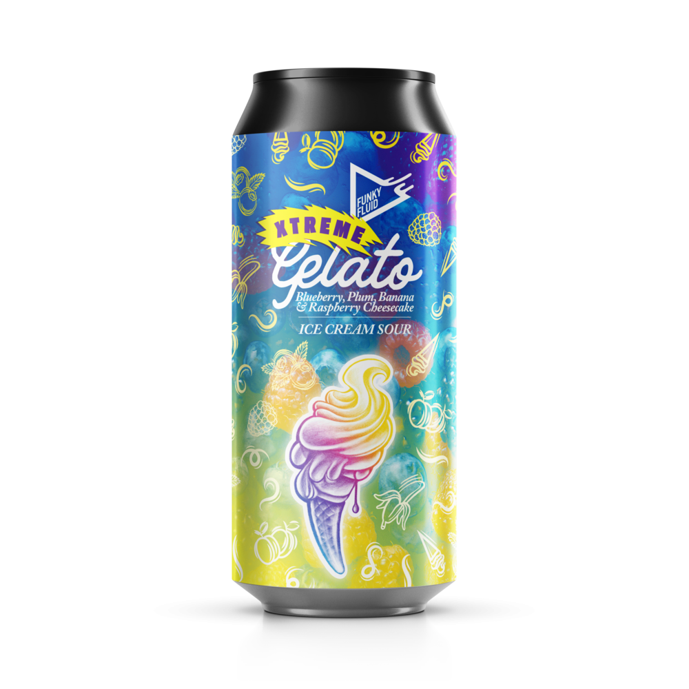 XTREME Gelato: Blueberry, Plum, Banana & Raspberry Cheesecake 500ml