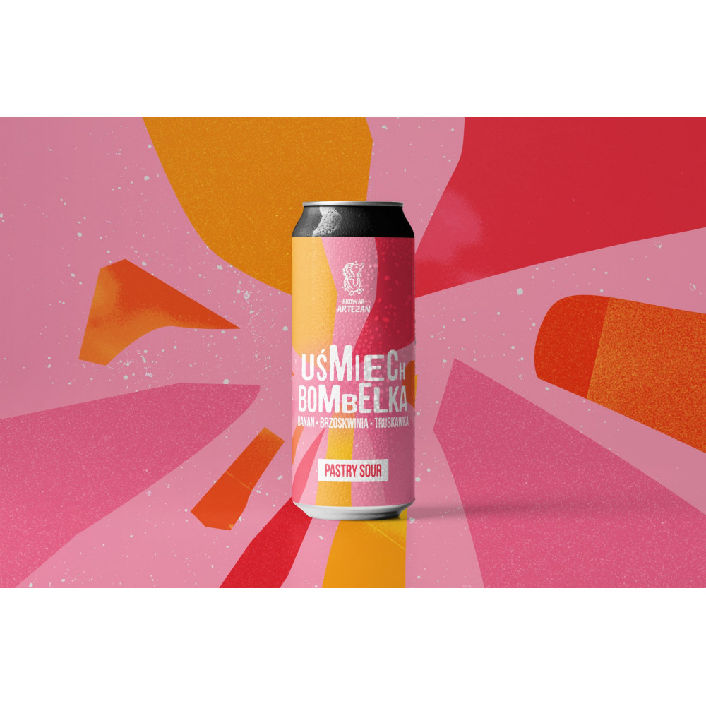 Uśmiech Bombelka Banan, Brzoskwinia, Truskawka 500ml